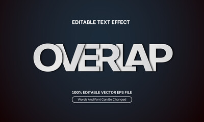Overlap 3D Realistic Shadow Editable Text Effect, Editable Font Style Theme