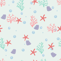 beautiful sea seamless pattern for background