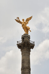 Obraz premium Foto del Angel de la independencia, celebración del día de la independencia en México