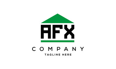 AFX three letter house for real estate logo design