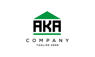 Fototapeta premium AKA three letter house for real estate logo design