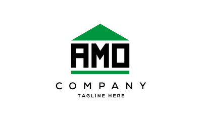 Fototapeta premium AMO three letter house for real estate logo design