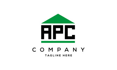 Fototapeta premium APC three letter house for real estate logo design