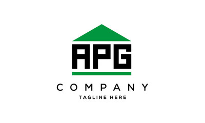 APG three letter house for real estate logo design