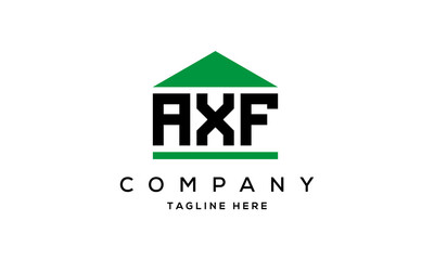 AXF three letters house for real estate logo design