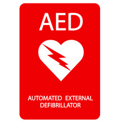 AED,automated external defibrillator flat vector icon