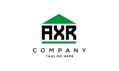 AXR three letters house for real estate logo design
