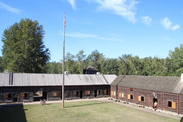 Fototapeta premium Overview Of The Fort, Fort Edmonton Park, Edmonton, Alberta