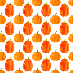 Pumpkin seamless pattern. Vector illustration 