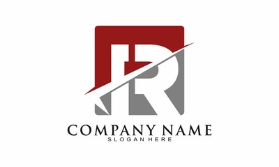R alphabet creative logo