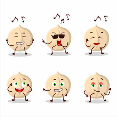 An image of macadamia dancer cartoon character enjoying the music