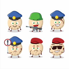A dedicated Police officer of macadamia mascot design style