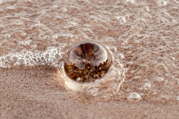 crystal ball in the water