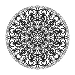 Circular pattern in the form of mandala with flower for henna mandala tattoo decoration