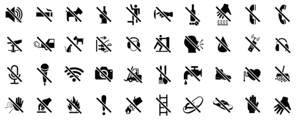 Prohibition sign on white background