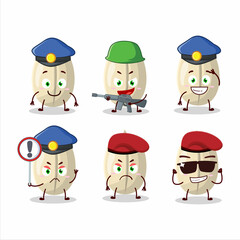 A dedicated Police officer of peanut Seed mascot design style