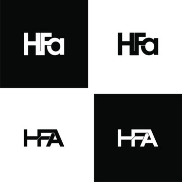 hfa initial letter monogram logo design set