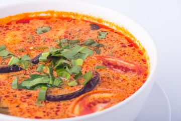 Tom yum fish soup. Popular food of Thailand.