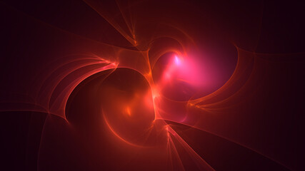 3D rendering abstract colorful fractal light background