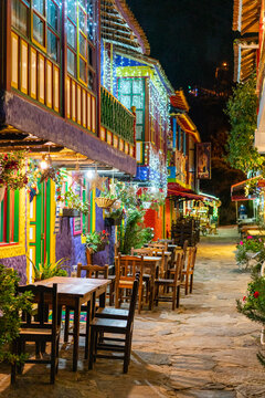 street cafe at night