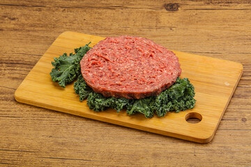 Raw beef burger cutlet for burger