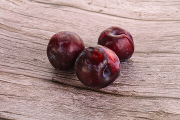 Ripe and sweet purple plum