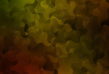 Dark Yellow vector abstract mosaic pattern.