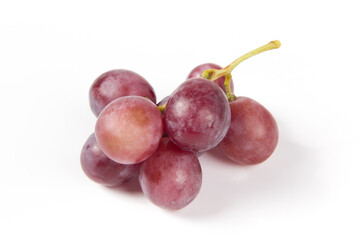 Red grape fruit isolated on white background.