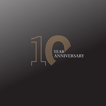 10 YEAR ANNIVERSARY CELEBRATION VECTOR DESIGN TEMPLATE ILLUSTRATION