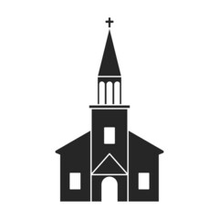 Church vector icon.Black vector icon isolated on white background church.