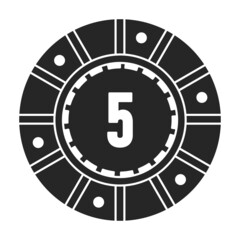 Casino chip vector icon.Black vector icon isolated on white background casino chip.
