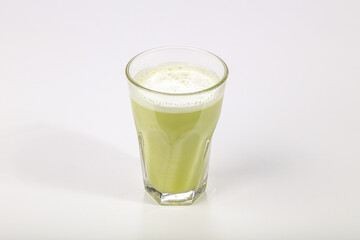 Natural fresh maked green apple juice