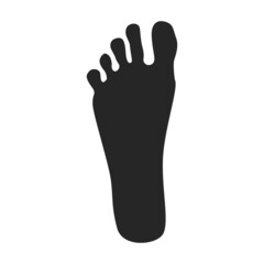 Footprint vector icon.Black vector icon isolated on white background footprint.