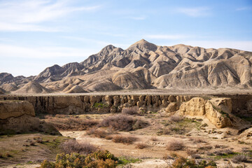 Beautiful canyon in the city of Sangachaly. Azerbaijan.