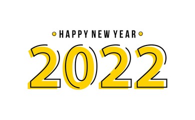 happy new year 2022 vector graphic illustration