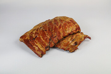 Delicous smoked pork ribs for snack