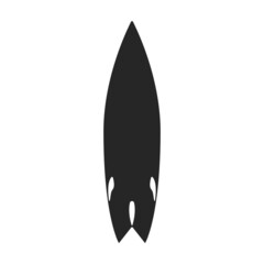 Surfboard black vector icon.Black vector illustration surf Isolated illustration of surfboard icon on white background.