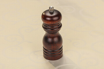Wooden pepper mill tableware isolated © Andrei Starostin