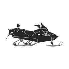 Snowmobile vector icon.Black vector icon isolated on white background snowmobile.