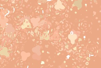 Light Orange vector background with abstract shapes.