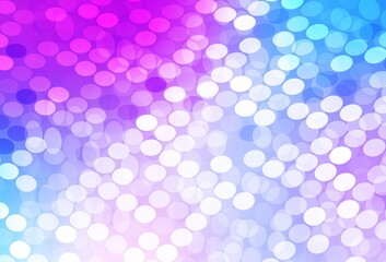 Light Pink, Blue vector pattern with spheres.