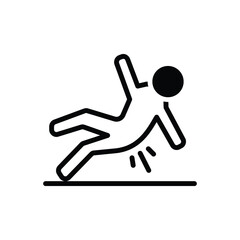 Black solid icon for slip