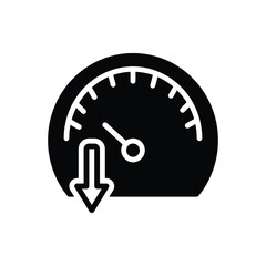 Black solid icon for slow