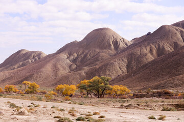 Beautiful autumn mountainous landscape of Khizi region. Azerbaijan.