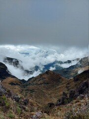 storm over the mountains in pichincha volcano ecuador 