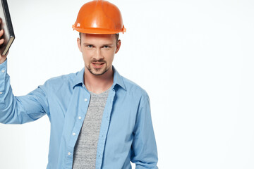 male builders blueprints builder Working profession