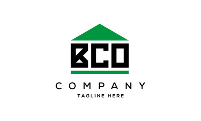 BCO three letters house for real estate logo design