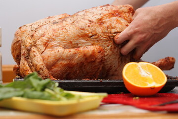 grilled chicken with vegetables