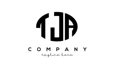 TJA three Letters creative circle logo design