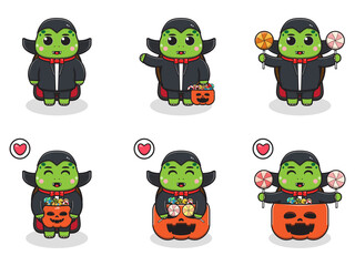 Fototapeta premium Vector illustration of cute Turtle with Dracula costume. Turtle character vector design. Good for label, sticker, clipart.